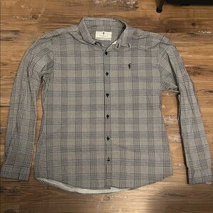 Stylish Black and White Plaid Shirt